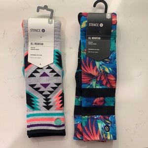 2 Pair of Stance Brand All Mountain Performance Poly Blend Socks